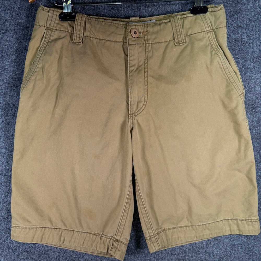 Aeropostale A87 Chino Shorts 30 Khaki Tan Draw Strings Twill Casual Vintage Y2K
